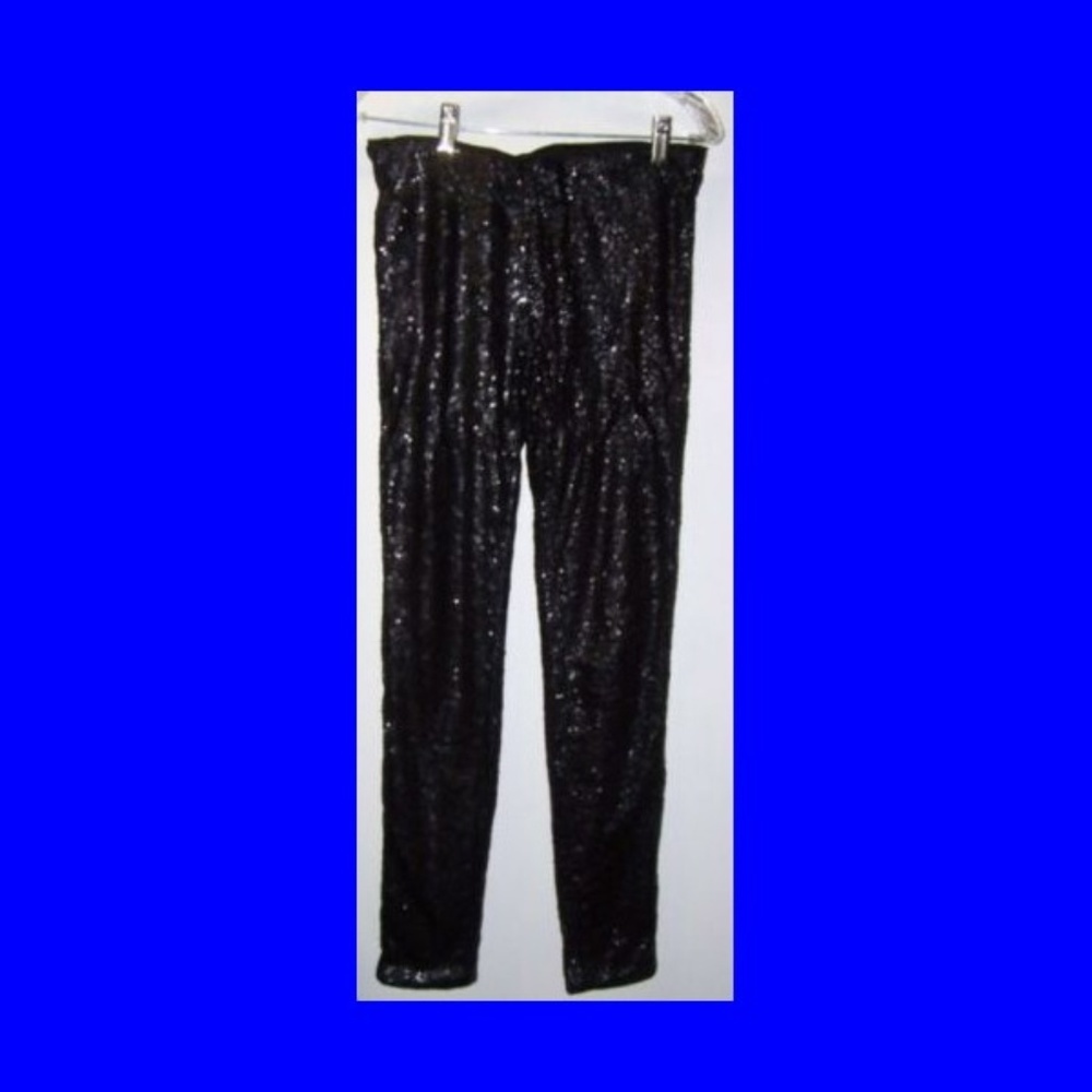 May & July Leggings Matte Black Sequin Pants S
